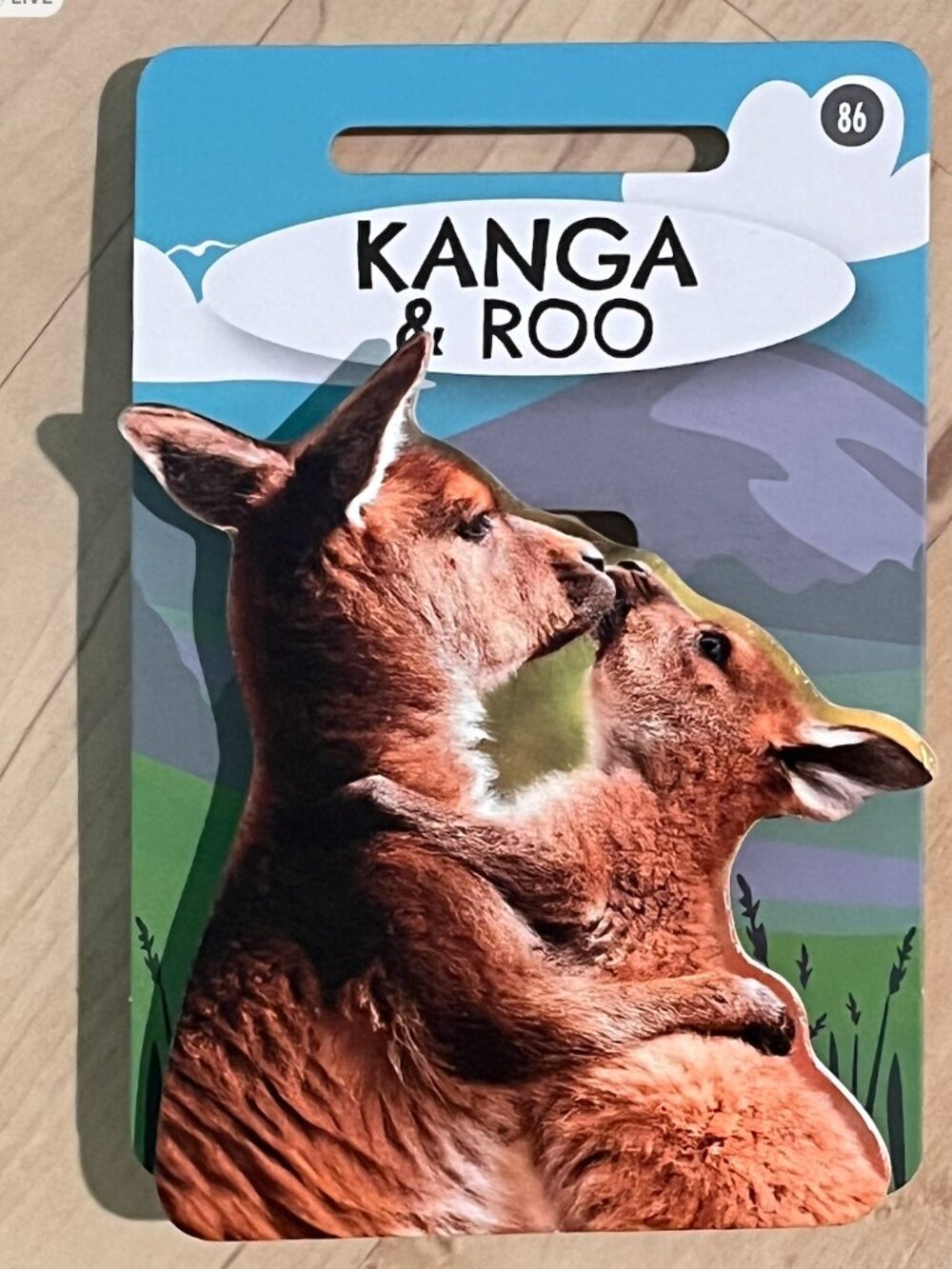 Pet & Critter KANGAROO Wooden Bag Clip, Fridge Magnet NWT